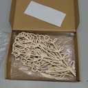 PerKoop 8 Pcs Wooden Flowers Wall Decor Boho Wildflowers Hanging Sculpture Wood Floral Cutouts for Nursery Bedroom Living Room Housewarming Gifts for Home Decorations(Elegant Style)