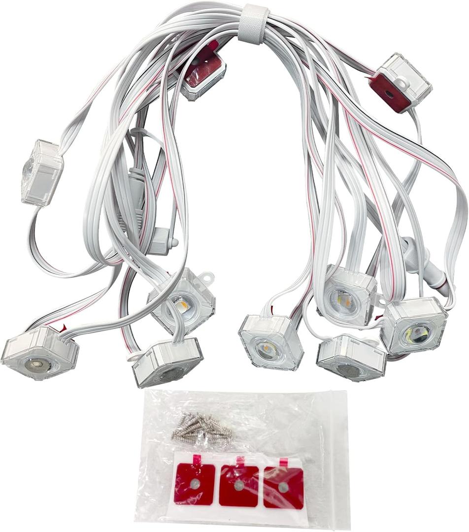 ASAHOM 16.4ft Extension Lights, Only Compatible S1050 RGBCW Permanent Outdoor Lights(Not Include Power Supply)-White