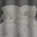 Cozy Bliss Faux Fur Throw Blanket for Couch, Fuzzy Soft Plush Thick Bubble Blanket for Sofa Bedroom Living Room, 50 * 60 Inches Cream White