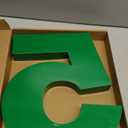 Mifoci 13.7" Cardboard Number for Charcuterie Photo Booth Props Birthday Party Anniversary Fillable Paper Mache Cupcake Chocolate Candy(Number 5,Green)