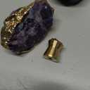 Amethyst Drawer Cabinet Knobs Purple Crystal Stone Knobs Handles Gold Plated Gemstone Cupboard Pulls Decorative for Home Office 4 Pack
