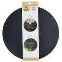 Hampton Art black round shiplap plank is a versatile surface for DIY projects and home decoration.