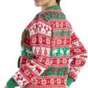 Unisex Men's Ugly Christmas Sweater LED Light Funny Novelty Knit Pullover (Medium)