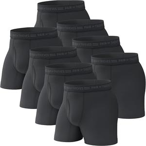 Pair of Thieves Men's Underwear Boxer Briefs - Soft Cotton Boxer Briefs for Men Pack - 8 Pack Tagless Mens Underwear M