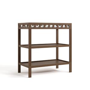 Storkcraft Morningside Changing Table (Hazelnut)  GREENGUARD Gold Certified Baby Changing Table, Includes Waterproof Diaper Changing Pad, Easy 30-Minute Assembly, 2 Open Shelves for Storage