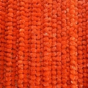 5 PC - 5 feet Marigold Garland |Indian/American Wedding Party Mantle Decoration, Faux Garlands Wedding Garland, Diwali Decoration, Spring Bush Floral! (Dark Orange)