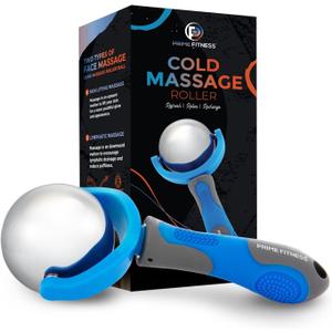 PRIME Fitness Cold Massage Roller Ball | Cold Therapy | Ice Roller Ball with Handle | cryo Stick | Relieve Muscle Pain (Blue)