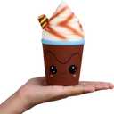 Anboor 4 Pcs Squishies Smore Waffle Cake Pizza Coffee Cup Kawaii Scented Soft Slow Rising Squeeze Stress Relief Kids Toy