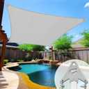 KANAGAWA 16'x20'Light Gray Steel Wire Shade Sail98% UV Protection,280GSM HDPE Fabric,Stainless Tri Fasteners & Embedded WiresOutdoor Sun Shade for Patios,Gardens,Pools,Decks & Commercial Use