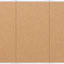 VIZ-PRO 96" x 48" Large Cork Bulletin Board, Foldable & Wall-Mounted Notice Pin Board with Silver Aluminum Frame, for School Home Office - 8' x 4' Corkboard