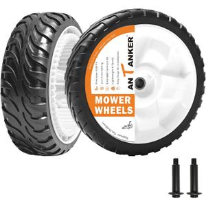 8" Front Drive Wheels for Toro Recycler 22" Lawn Mower Parts with Bolts, Replace for 119-0311 137-4832 115-2878, 53 Teeth Gear Self Propelled Push Mower Wheels, Toro Lawn Mower Wheels, 2 Pack