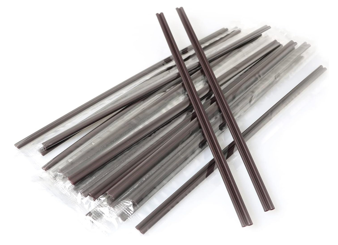 RLECS 100pcs Two Holes Coffee Stirrer Straw 2-in-1 Disposable Plastic Coffee Stir Sticks Coffee Stirrer Straw Birthday Wedding Party Drinking Cocktail Straws Supplies
