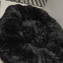 Hoewina Dog & Cat Bed, 20in Cat Beds for Indoor Cats, Calming Donut Bed for Puppy and Kitten, Washable Round Fluffy Pet Bed for Small Medium Dogs and Cats (Black)