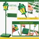 Colingmill 6 Pcs Street Sign Lamp Post Centerpiece Wooden Lamp Post with Street Party Sign Sticker for Toy Decor Friend Birthday Party Supplies Decoration(8 Inch,Green)