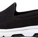 Skechers Women's Go Walk 5 Sneaker, Black/White, 7.5