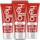 hello Wild Strawberry Kids Toothpaste with Fluoride, Strawberry Toothpaste for Kids, Safe for Ages 2 and Up, Helps Prevent Cavities, Strengthen Enamel, and Polishes Teeth, ADA Approved, 2 Pack, 4.2 Oz
