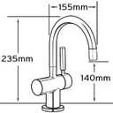 InSinkErator Modern Instant Hot and Cold Water Dispenser Faucet, Chrome, F-HC3300C 9.25 x 3.60 x 5.25 inches