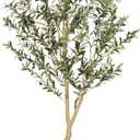 Realead 6ft Faux Olive Tree, Tall Olive Tree Plants, Fake Potted Olive Silk Tree, Artificial Olive Trees for Modern Home Office Living Room Floor Decor Indoor