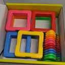 Coodoo Upgraded Magnetic Blocks Tough Tiles STEM Toys for 3+ Year Old Boys and Girls Learning by Playing Games for Toddlers Kids, Compatible with Major Brands Building Blocks - Starter Set