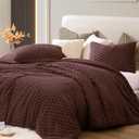 CASAAGUSTO Fluffy Queen Comforter Set, Burgundy Luxury Rabbit Faux Fur Comforter Set Queen Size, 3 Pieces Soft Fuzzy Warm Bedding Set for Winter Autumn, Thick Plush Bed Comforter with 2 Pillowcases