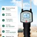 Hay Moisture Tester, Portable Hay Moisture Meter, Hay Bale Moisture Tester with Dual Probe, Forage Moisture Tester with Automatic Temperature Compensation for Alfalfa, Forage, Orchard Grass, Bales
