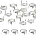 uxcell 200Pcs 10mm Silver Round Dome Studs Metal Claw Beads Nailhead Rivets Spike Studs Spots Punk Rock DIY for Leather Craft Clothes Belt Bag Shoes Bracelet Accessories