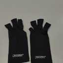 jozidea Petite Hands UV Gloves for Gel Manicures, UPF50+ UV Protection Gloves, Fingerless Design for Nails Protect (Black-Small Size)