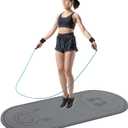 Jump Rope Mat 71"/63"x24" Larger Non-Slip Indoor Outdoor Exercise Fitness Mat, High-Density Workout Shock Absorption for Home Gym Flooring Concrete Jumping Rope