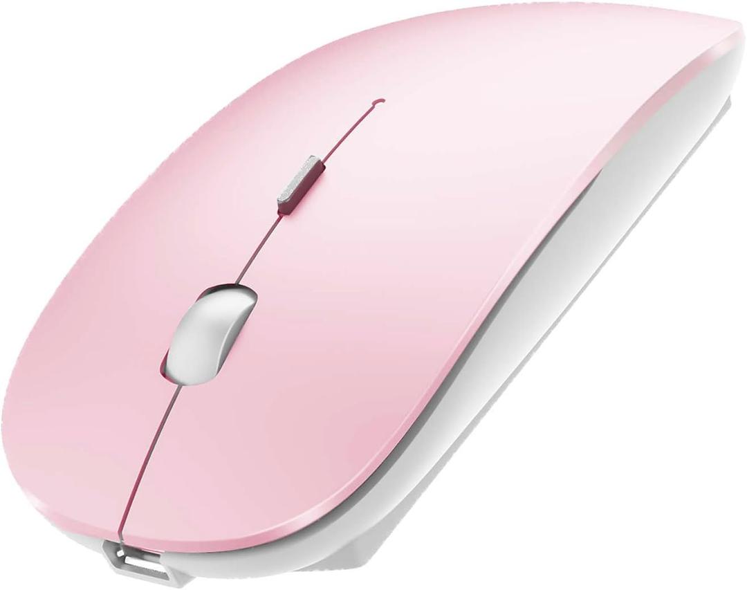 Bluetooth Wireless Mouse for Laptop mac MacBook ipad MacBook air MacBook pro pc Desktop Computer Windows Chromebook Notebook (Jelly Pink)