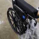 Medline Comfortable Folding Wheelchair with Swing-Back Desk-Length Arms and Swing-Away Footrests, 18W x 16XD Seat