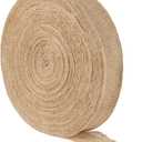 2 Inch x 54 Yards Natural Burlap Craft Ribbon Wrap Burlap Fabric Ribbon Roll, for Homemade DIY Projects Wedding Event Party Decoration