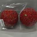 2 Pcs 6 Inch Christmas Ball Ornaments Glitter Sequin Ball Large Red Christmas Tree Decorations Xmas Hanging Balls for Home New Year Holiday Indoor Outdoor Party Decor (2, Red, 6 Inch)