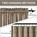StangH Camel Beige Velvet Curtains - Stylish Thermal Insulated Drapes for Office, Soft Noise Reducing Curtains, Neutral Beige Decor, W52 x L100, 2 Panels