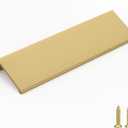 Goldenwarm 30 Pack Gold Finger Edge Pulls Drawer Finger Pulls Champagne Gold Kitchen Hardware Handles Bedroom Dresser Drawers,5in Hole Center