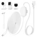 25FT Outdoor Power Adapter & L-Shape Micro USB Extension Cable - WYZE Cam V4 & Pan V3 Compatible, IP67 Waterproof Flat Cable for WYZE Plug, Offers Special 'Charge While Recording' Feature (White)