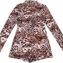 Leopard Print Romper Women Autumn Trend Long Sleeve O-Neck Skinny Stretch Streetwear Sexy Playsuits XL