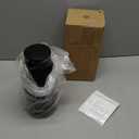 Delove 68 oz/2 Liter Glass Pitcher with Shatterproof Shell - Heat Resistant Glass Liner - Stainless Steel Lid - Carafe & Jug for Iced Tea,Hot/Cold Water,Homemade Juice Beverages (Black)