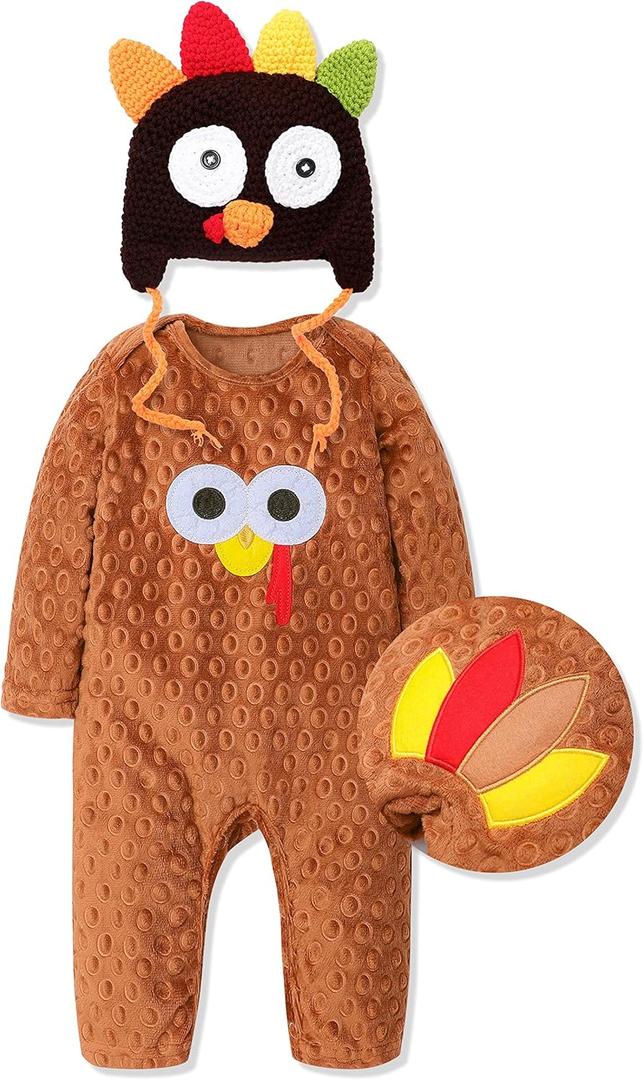 Abbence My First Thanksgiving Baby Girl Boy Outfit, Baby 1st 6-9 Months