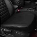 Car Seat Bottom Cover Pad, PU Leather Car Front Seat Protection Cover with Pocket, Auto Front Seat Button Cushion Pad for Most Vehicles, Universal Car Accessories (Black)