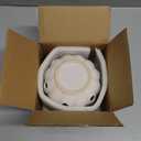 Cormomu Garlic Storage Pod Ceramic Garlic Keeper with Lid Large Garlic Container for Counter, White