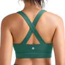 RUNNING GIRL Sports Bra for Women,Molded Cup Strappy Running High Impact Sports Bra with Sewn in Pads, XL