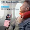 RUIZU 64GB MP3 Player with Bluetooth 5.3, 1.8" Screen Portable Music Player, FM Radio, Voice Recording, EBook, Shuffle Single Loop, 80H Digital Audio Video Playback, Lightweight, Support 128GB TF Card