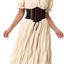 Spooktacular Creations 5Pcs Halloween Renaissance Medieval Dress Costume Women, Fairy Peasant Irish Cottagecore Dress, S
