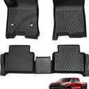 Powerty Floor Mats for 2023-2025 2026 Chevy Colorado/GMC Canyon Accessories, All Weather Car Liners TPE Truck Mats, 1st & 2nd Row Black