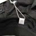 Neer Women's Cropped Cardigan Cotton Ribbed Knit Long Sleeve Top Crew Neck Cardigan Open Front Button Down Shirt(Black,Large)