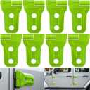 E-cowlboy Door Hinge Cover Trim Exterior Accessories Decoration for 2018-2025 Jeep Wrangler JL JLU Sport Sahara Freedom Rubicon Unlimited & Gladiator JT 2-Door and 4-Door (Green 8PCS)