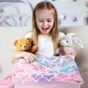 WERNNSAI Mermaid Tail Blanket - Glow in The Dark Mermaid Wearable Blanket, Kid（55"x24") (M)