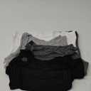 BQTQ 5 Pack Women's Tank Tops Square Neck Sleeveless Ladies Tank Top Undershirts (Large, Black, White, Gray, Dark Gray)