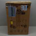 Navatiee Big Wheels Collapsible Wagon Cart Foldable, Heavy Duty Beach Wagon with Silent All-Terrain Wheels, Folding Utility Grocery Cart with Side Pocket and Brakes for Camping Garden Sports, Black