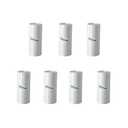 SUBEKYU Mini Trash Bags for Mini Trash Can,7 Rolls White Trash Bags for Desktop Wastebasket of Various Sizes,105 Count Total